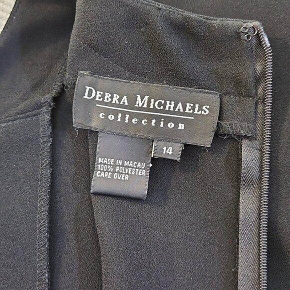 Debra Michaels Collection Dress Women's Size 14 Black Short Sleeve Embroidery - Picture 14 of 16